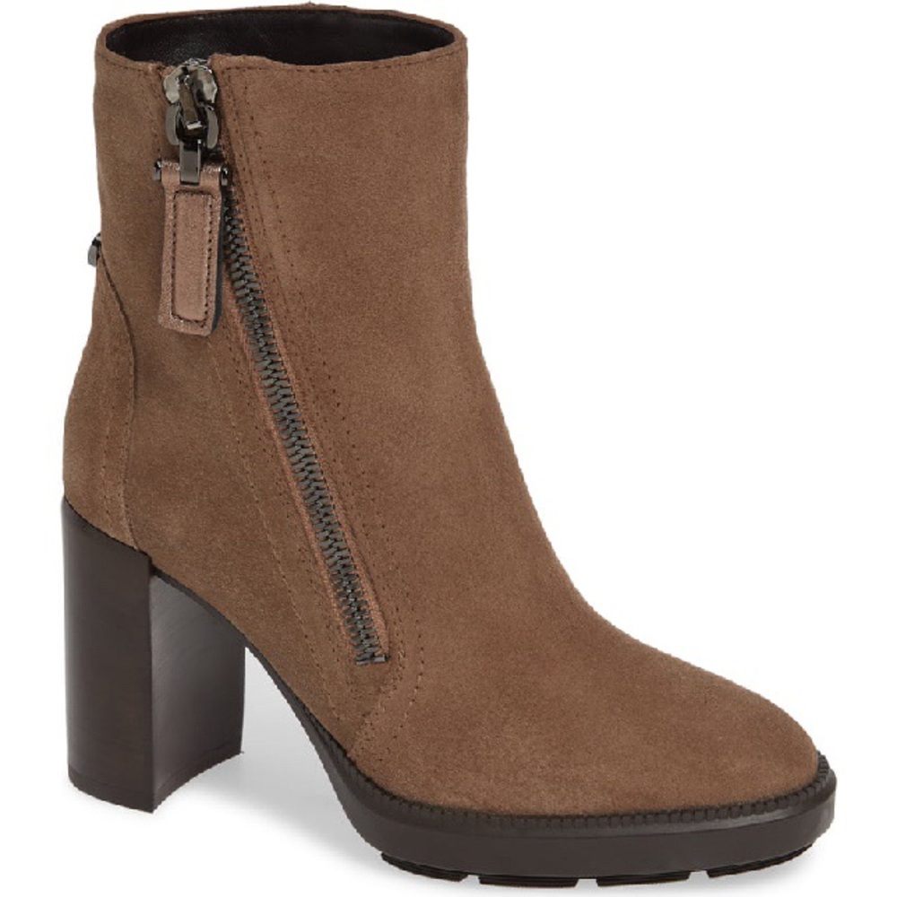 Aquatalia Ilenia Suede Zipler Bootie sz 8.5